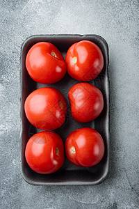 红熟番茄 灰色背景蔬菜红色农业纹理食物背景图片