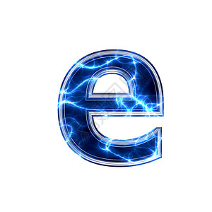 蓝色闪电电动 3d 字母图像小写计算机辉光插图电子电脑风暴艺术闪电背景