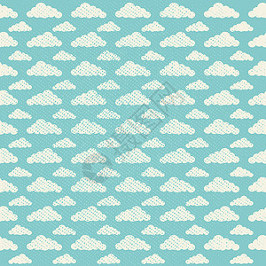 矢量无缝 Grunge 云模式墙纸收藏插图白色蓝色卡片季节天空剪贴簿天气背景图片