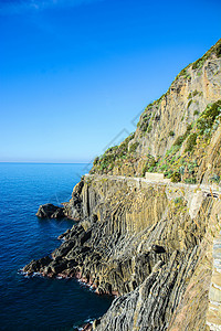 爱的西雅利方式小路海湾外海海灵药海域悬崖踪迹岩石港口背景