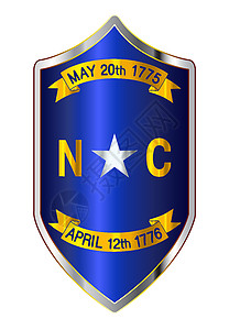 北卡罗来纳州十字军式盾牌旗绘画旗帜插图盔甲艺术品艺术横幅背景图片