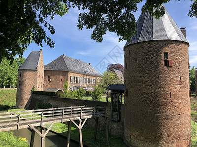 海尔伦城堡荷兰春天高清图片