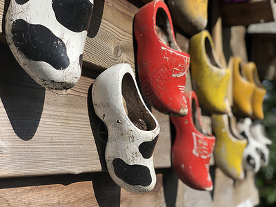 Overijsel的木鞋鞋类木屐背景图片
