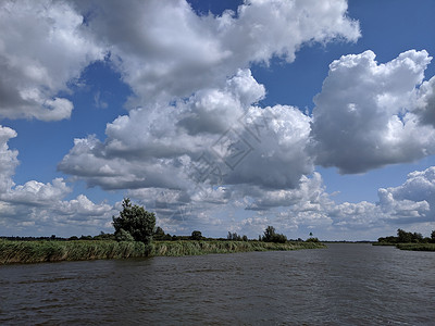 弗里斯兰运河背景图片