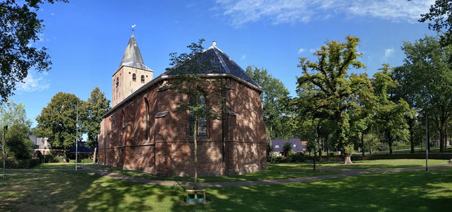 荷兰德伦特西伯尔克教堂建筑学全景宗教高清图片