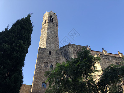 巴塞罗那大教堂城市崇拜宗教历史大教堂建筑学世纪背景图片
