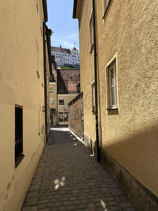 特劳斯尼茨旧城兰土胡特的巷子背景