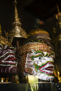 安迪霍尔素材在坎波迪亚展示的传统的拉卡孔克霍尔赫马尔舞蹈面具遗产艺术宝塔文化舞蹈高棉语手工舞蹈家背景