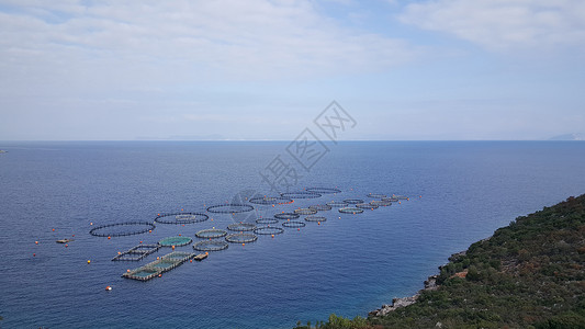 养鱼场旅行海洋农场天空海岸线海岸背景图片