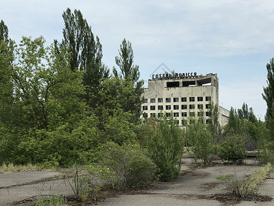 普里皮亚特废弃旅馆高清图片