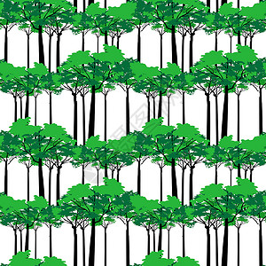 矢量无缝森林模式背景图片