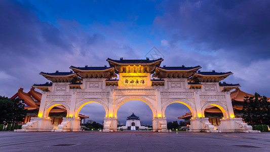 台北台海清介石纪念堂国家介石入口雕塑地标楼梯旅游博物馆艺术旅行背景图片