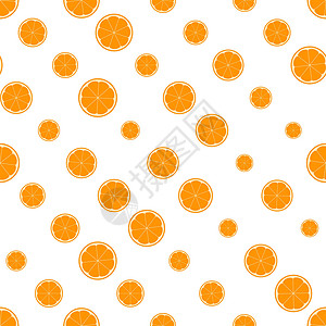 新鲜橘子海报夏天用橙子和酸橙的插图  Seamlees 图案与白色背景上的五颜六色的水果 食物的概念 邀请海报卡织物纺织品的模板设计柠檬装饰插画