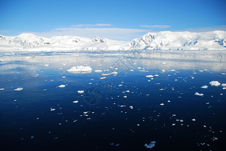 太阳南极地貌晴天半岛海洋山脉背景图片