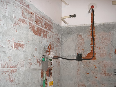 管道改造洗手间翻新工程工作建筑管道植物装修建造地面工地浴室作品背景
