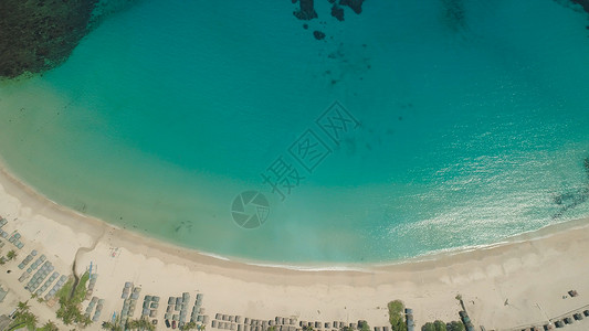 有海滩和海的海景 菲律宾 吕宋绿色爬坡假期蓝色旅行支撑场景海洋鸟瞰图海岸背景