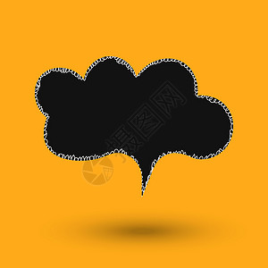 黑手下垂语言泡泡 卡通矢量插图 在透明彩色背景中孤立 对话框云背景图片
