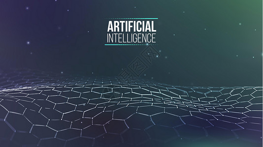 高丛蓝莓六边形背景蓝色 Ai未来技术背景 人工智能 大数据业务概念 以及概念社会药品多边形智力科学世界全球神经网格网络设计图片