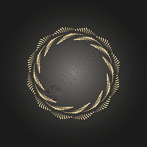 金色框架与花边装饰在黑色背景上的圆圈 艺术装饰 豪华金色圆形曼陀罗 手绘设计 民族图案 抽象矢量图 邀请的模板设计邀请函磁盘问候背景图片