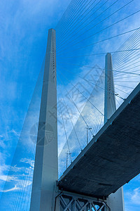 建造金桥 对抗蓝天的蓝色天空旅行旅游建筑学背景图片