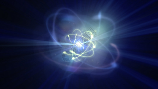 原子轨道抽象射线光动画片活力化学品科学量子插图运动电子技术环形背景图片