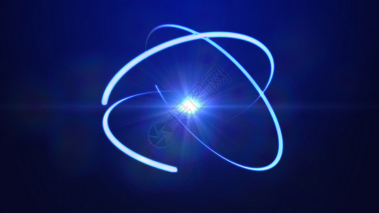 原子分子轨道中子抽象质子宏观纳米圆圈旋转艺术化学品力量活力黑色背景图片