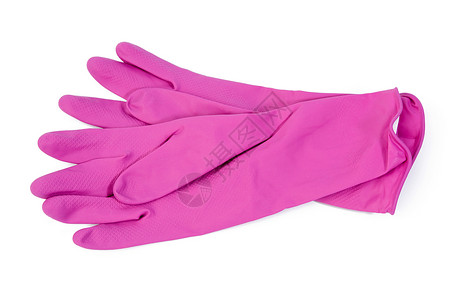 粉红色手套打扫手指高清图片