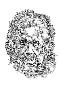 开伯尔阿尔伯特爱因斯坦它制作图案男人物理学家插图理论天才物理科学家插画