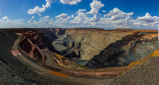 澳大利亚金矿——西澳大利亚州卡尔古利的超级矿坑背景