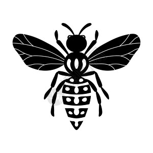 卡通可爱的蜜蜂吉祥物 蜜蜂飞 小黄蜂 轮廓黑色标志元素 矢量昆虫图标 邀请函 卡片 壁纸 幼儿园的模板设计 涂鸦风格样本产品插图插画