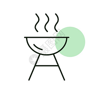 烧烤烧烤野餐矢量 ico烹饪牛扒标识食物插图牛肉派对后院标签木炭背景图片