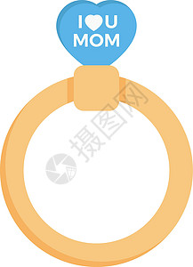 戒指庆典周年家庭卡片女性母亲插图宝石横幅珠宝背景图片