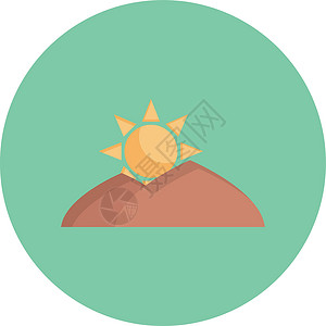 太阳山顶峰徽章冒险旅行商业爬坡标识公司黑色丘陵背景图片