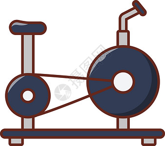 骑自行车哑铃插图运动重量运动员机器健身房举重力量运动装背景图片