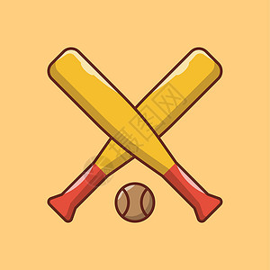 棒垒球蝙蝠棒剪贴用户运动团队游戏活动白色插图闲暇标识插画
