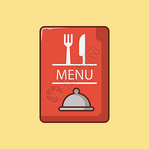 菜单标签厨师酒店餐厅黑色书签饮食控制午餐服务背景图片