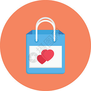 礼品袋插图市场包装购物中心店铺标识购物者销售网络婚姻背景图片