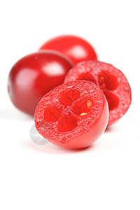 静生摄影白色食物红色水果食品筒仓背景图片