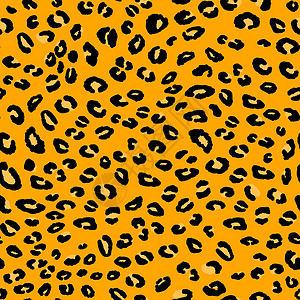 异瞳猫抽象的现代豹纹无缝图案 动物时尚背景 用于印刷品 卡片 明信片 织物 纺织品的橙色和棕色装饰矢量图 风格化皮肤的现代装饰品情调异插画