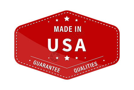 美国制造保证质量 标签贴纸或商标 它制作图案矢量高清图片