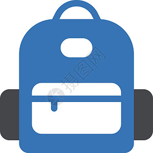 背包旅游运动学生行李旅行书包学校黑色插图教育背景图片