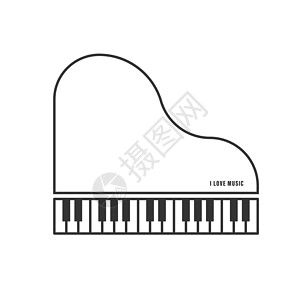 谈钢琴一架钢琴的轮廓图 上面刻有我爱 musi 的铭文设计图片