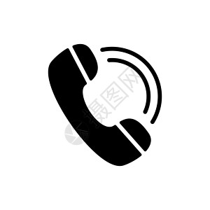 电话听筒矢量字形图标 电子商务标志按钮插图细胞互联网网络服务商业讲话背景图片