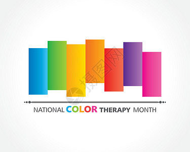 在 Marc 中观察到的全国色彩治疗月的矢量图解药品自闭症马赛克力量光谱方法活力帮助愈合插图背景图片