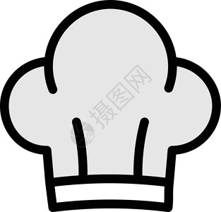 厨师长戏服炊具烹饪帽子网络插图餐厅厨房标识美食背景图片