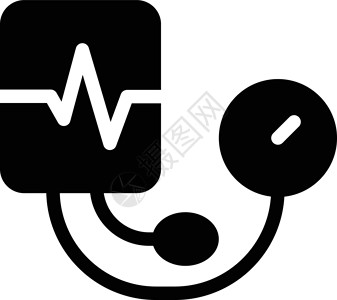 bp度量血压机监视器设备诊断操作员插图压力测量图标字形插画