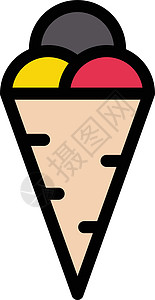 锥体糖果奶制品甜点奶油状胡扯小吃食物奶油冰淇淋产品背景图片
