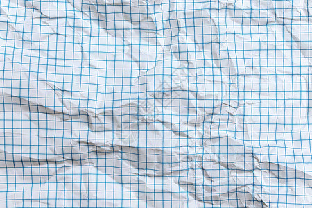 闪白素材格式带有网格状标记的皱巴巴笔记本纸的背景纹理背景