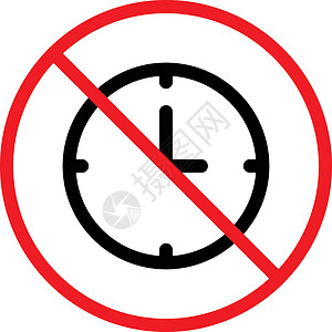 旗帜元素禁令手表设计字形小时插图背景图片