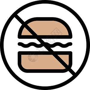 受限制的饮食白色标签食物安全垃圾插图警告背景图片